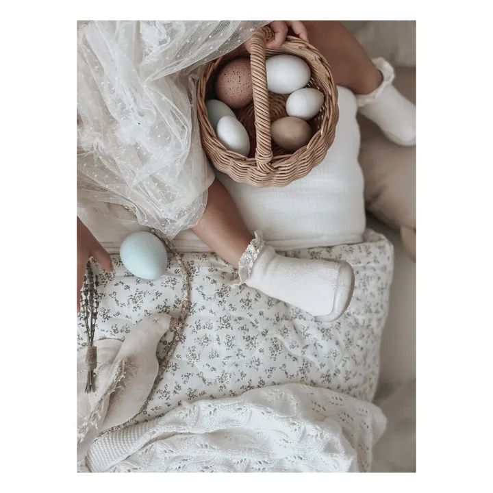 Collégien Chaussons Mademoiselle | Ecru