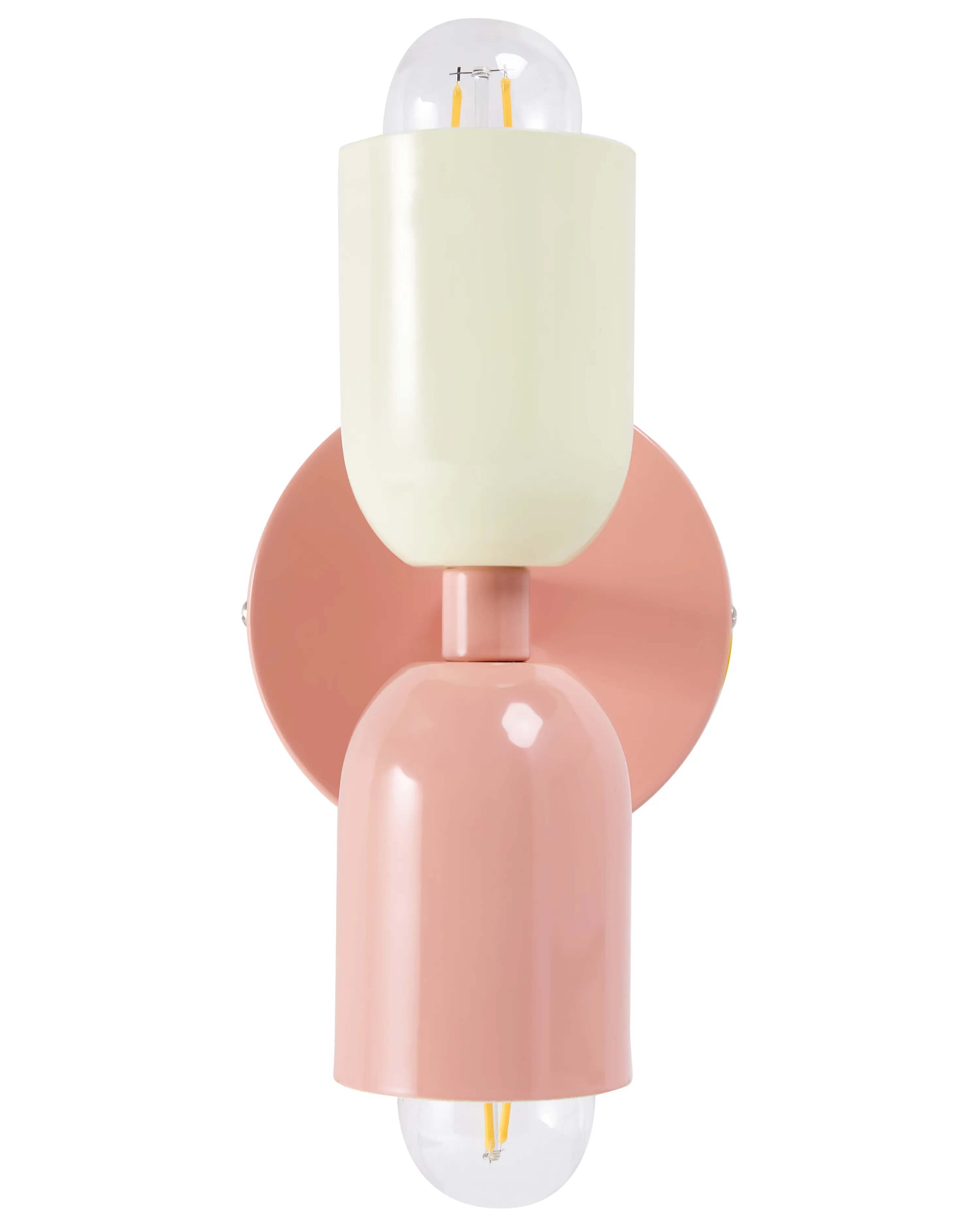 Set van 2 wandlampen TOPI Metaal Pastelroze