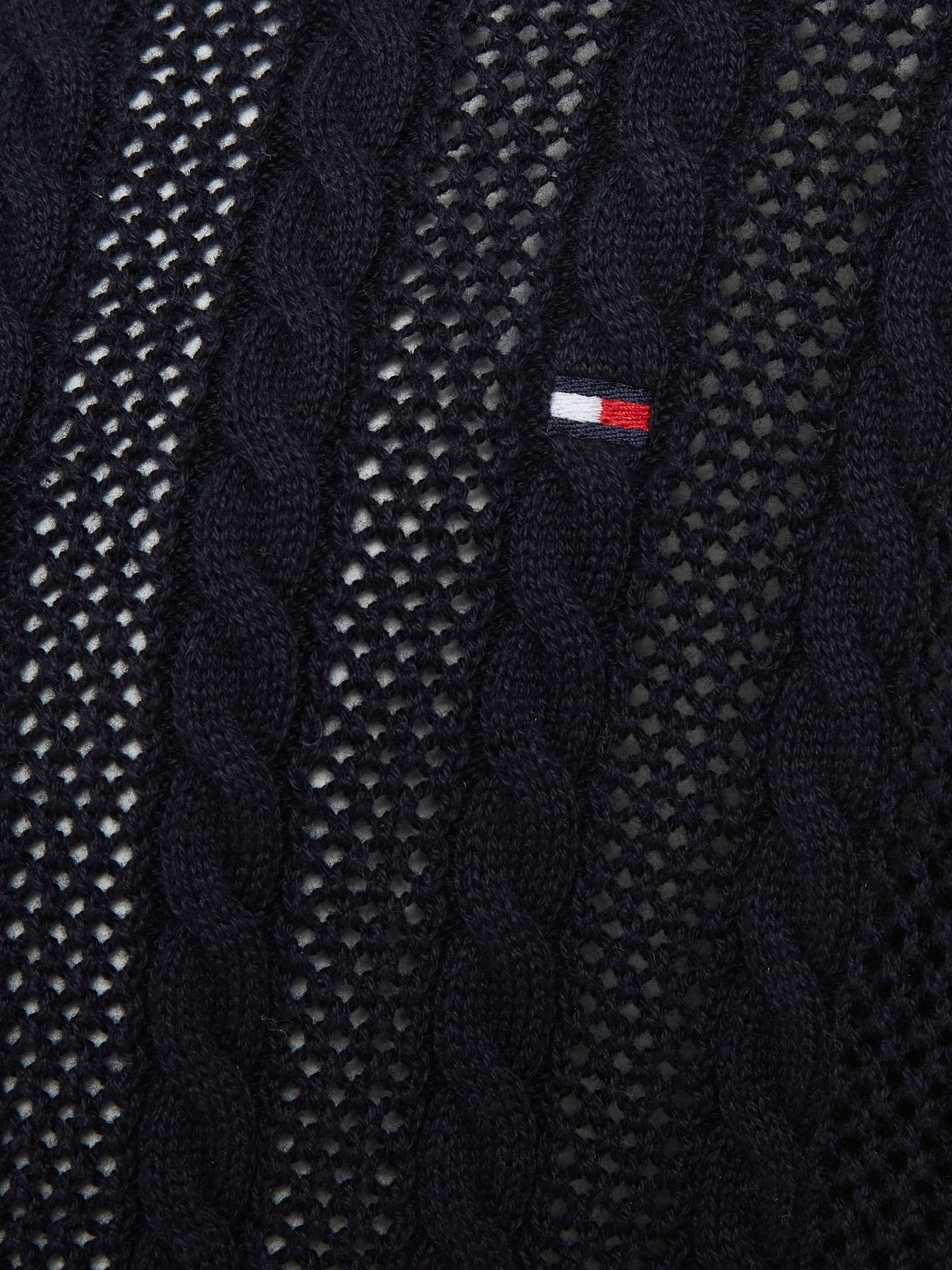 Tommy Hilfiger Strickjacke »ESSENTIAL CABLE REGULAR CARDIGAN« Kinder bis 16 Jahre mit Logostickerei