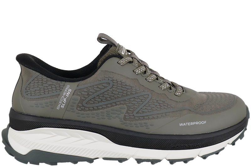 SKECHERS SWITCH BACK MIST OLIVE GREEN SLIP-INS SNEAKER