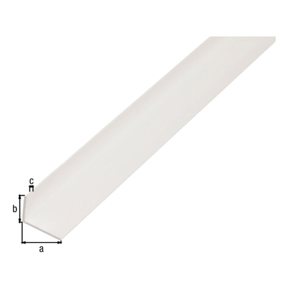 VINKELPROFIL GAH ALBERTS PVC 1000X20X10MM HVIT
