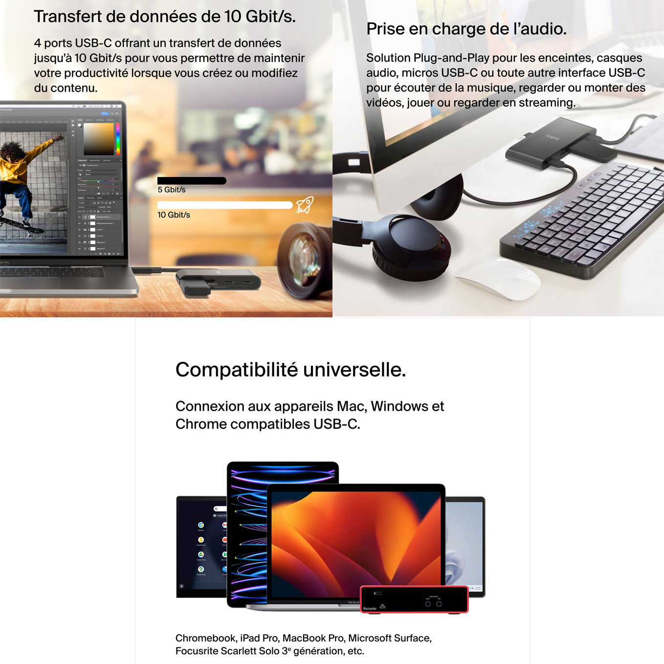 Belkin Hub USB-C vers 4 ports USB-C
