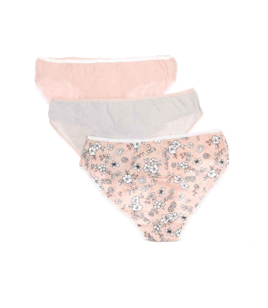 Lot x3 Culottes Rose/Grise Femme Lulu Castagnette