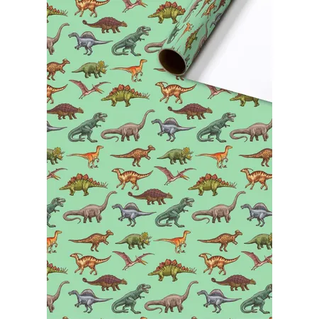 STEWO Geschenkpapier Dinosaurus grün, 70 x 200 cm
