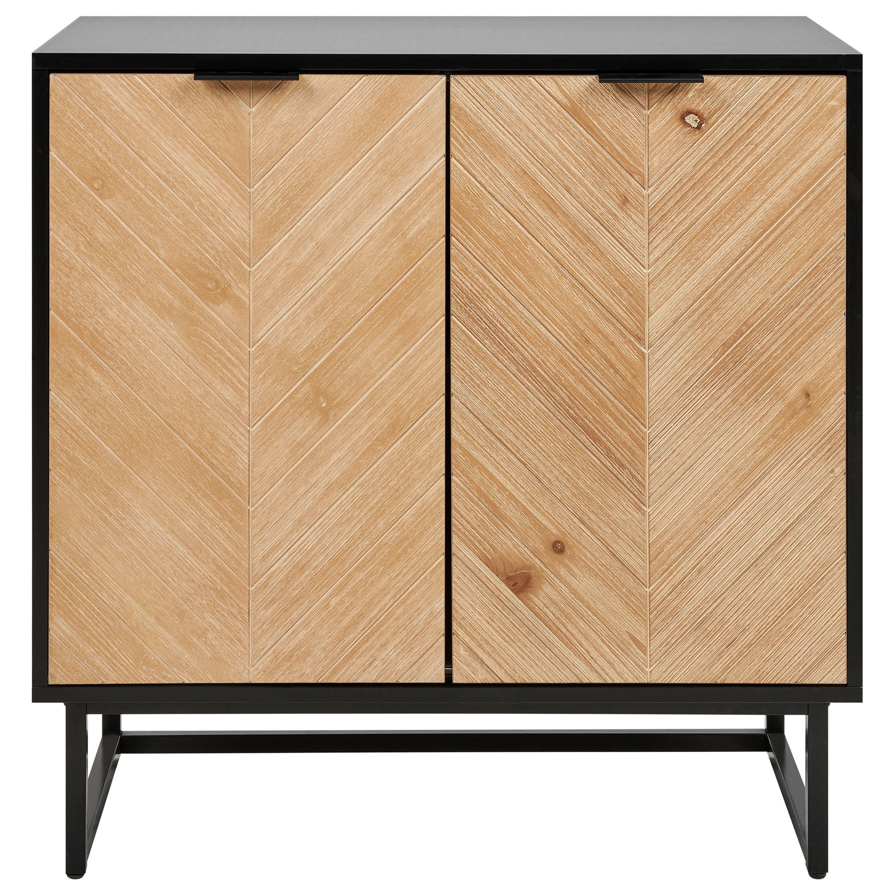 Beliani - ALASKA - Dressoir - Lichtbruin|Zwart - Hout