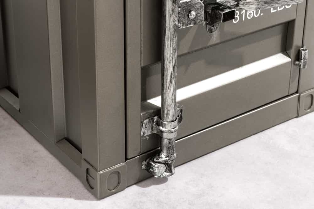 Container-Schrank GLOBETROTTER 50cm anthrazit Metall Nachttisch Beistellschrank