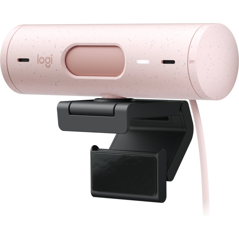 Webcam Logitech Brio 500 Webcam HD avec Deux Micros à Réduction de Bruit - Rose