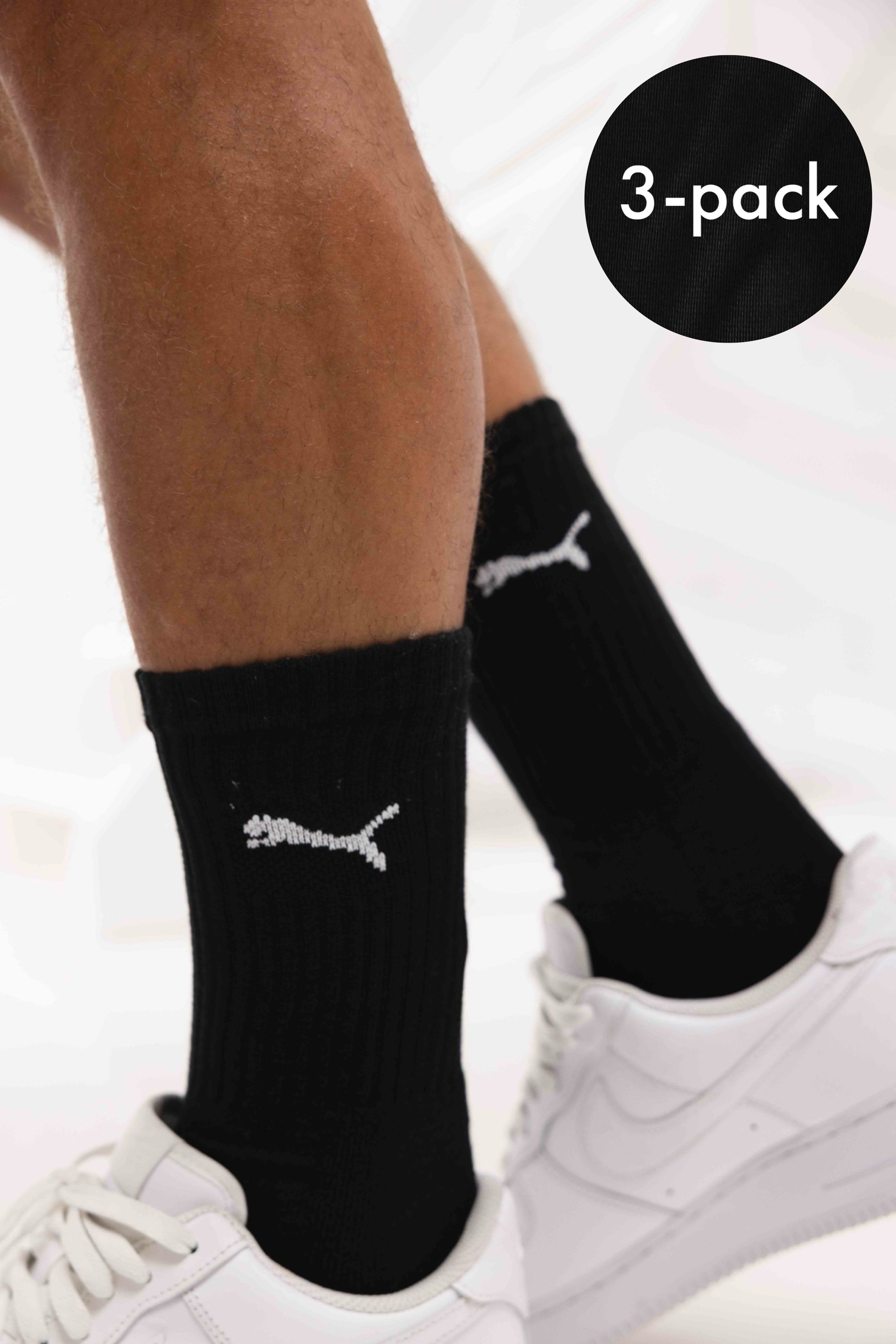 Puma Crew Sokken 3-Pack Zwart