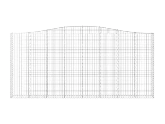 Paniers à gabions arqués 3 pcs 400x30x180-200 Fer galvanisé