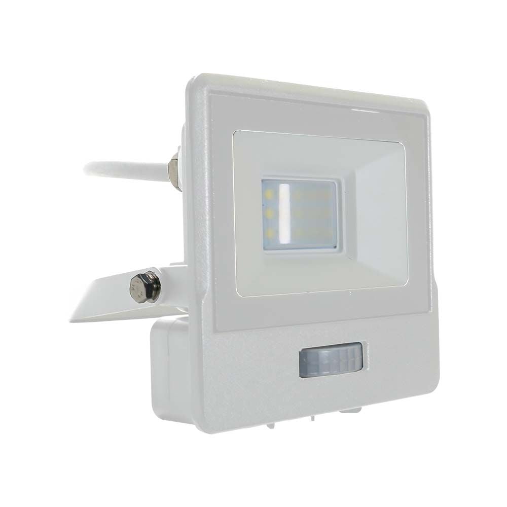 LED-schijnwerper met PIR-sensor - Samsung - IP65 - Wit - 10W - 735 lumen - 6500K - 5 jaar - Modelnr.: - VT-118S-1-W