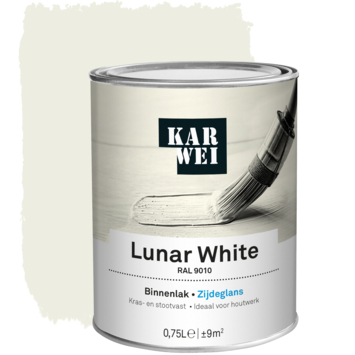 KARWEI binnenlak zijdeglans RAL 9010 lunar white 750 ml