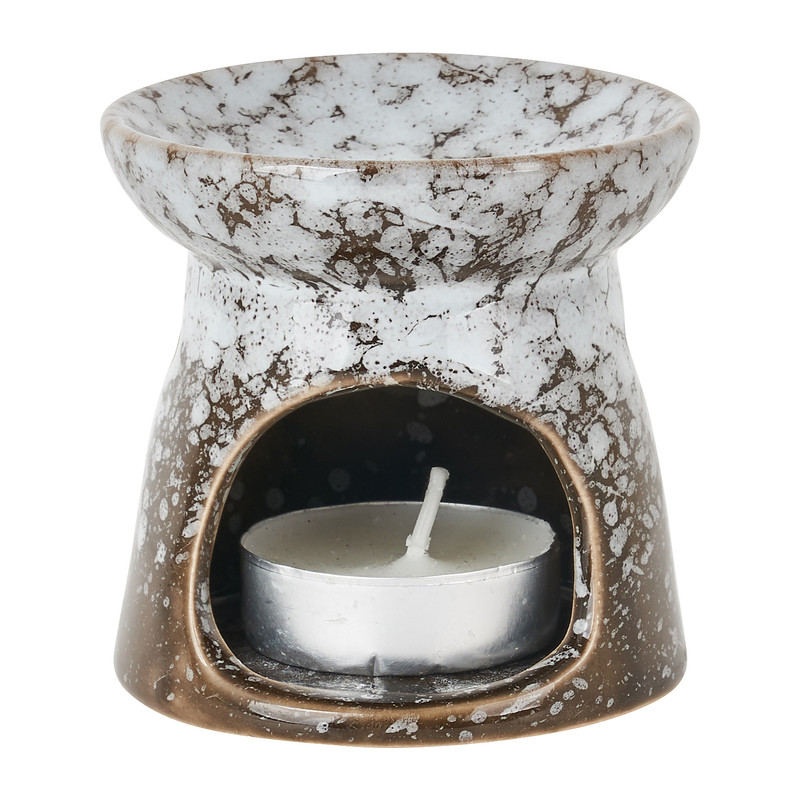 Waxmelt brander - zwart keramiek - 7x7x7 cm