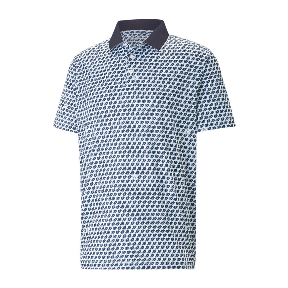 Puma Polo de Golf Blanc/Marine Homme Puma Love