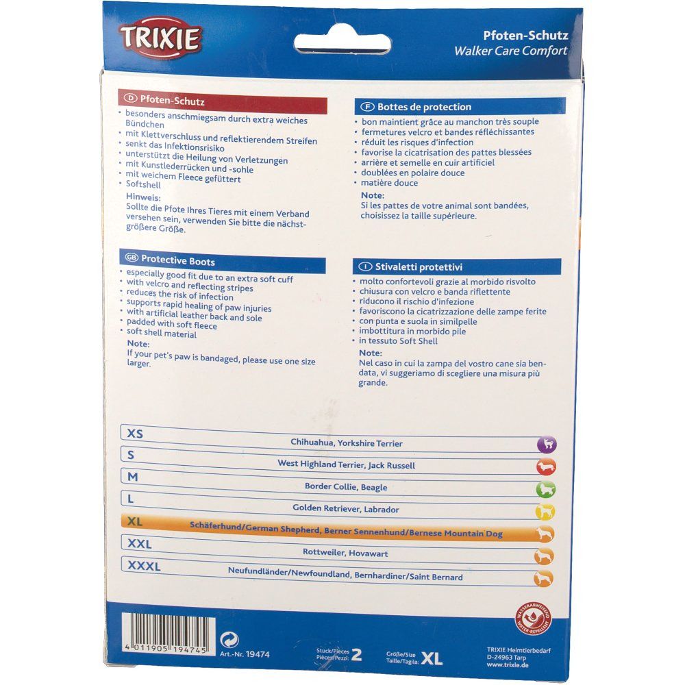 Trixie Pfotenschutz Walker Care Comfort XL