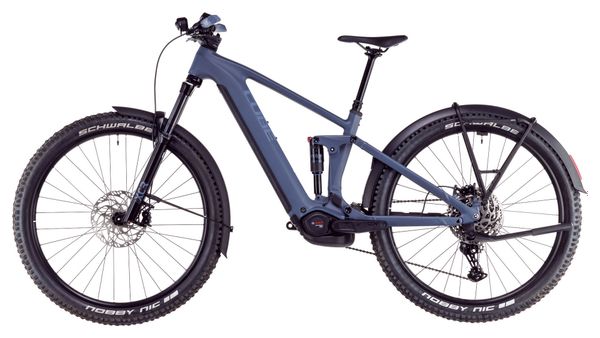 VTT Électrique Tout-Suspendu Cube Stereo Hybrid One44 Pro 800 Allroad Shimano Cues 11V 800 Wh 29'' Bleu Gris Ink 2025