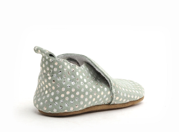 Bellamy chaussons bebe valentines tic pois vert
