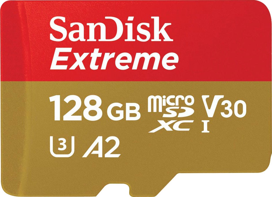 Sandisk Speicherkarte »Extreme 128GB« (128 GB UHS Class 3 160 MB/s Lesegeschwindigkeit)
