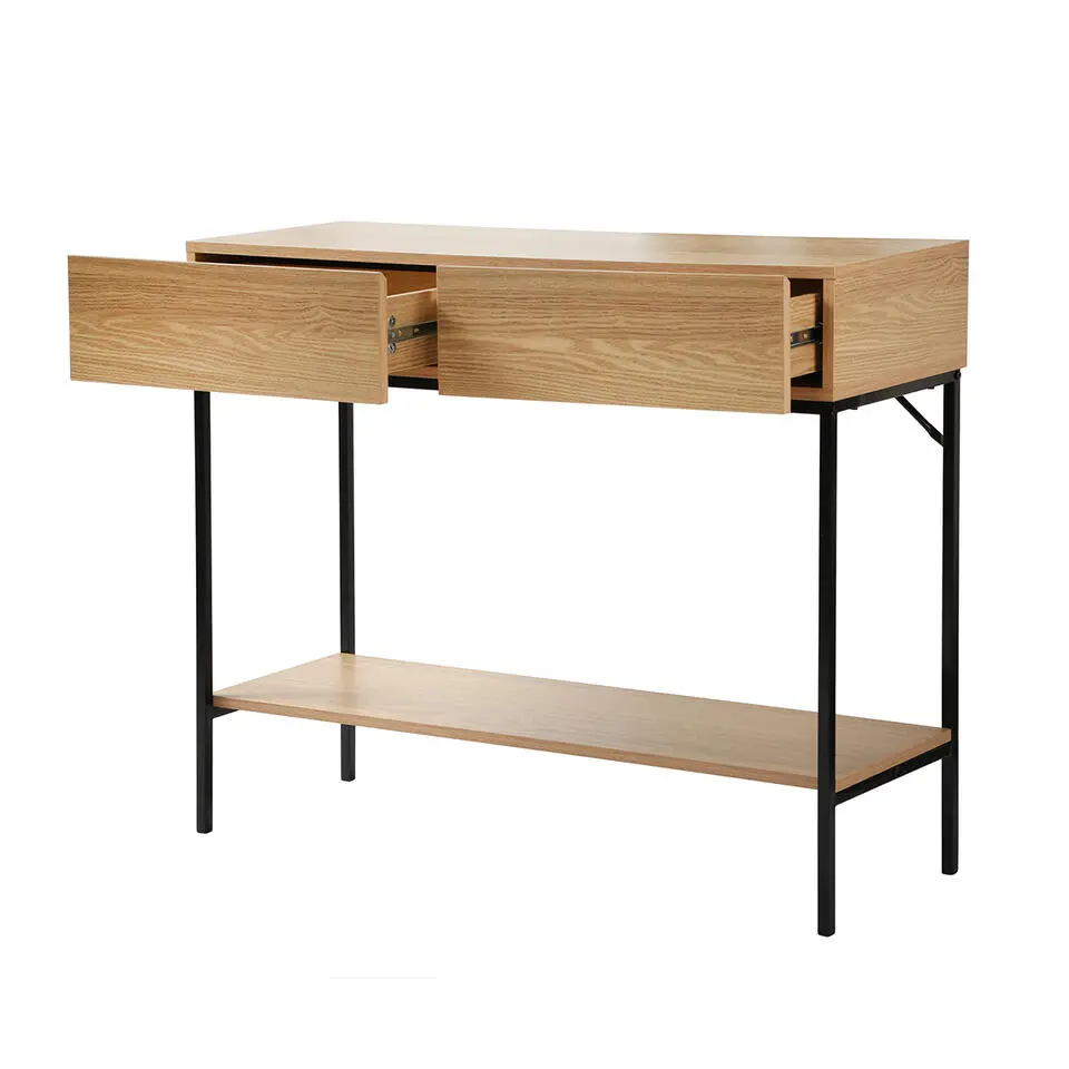 CALICOSY - Sidetable TESSA - Licht hout - 81x100x35 cm