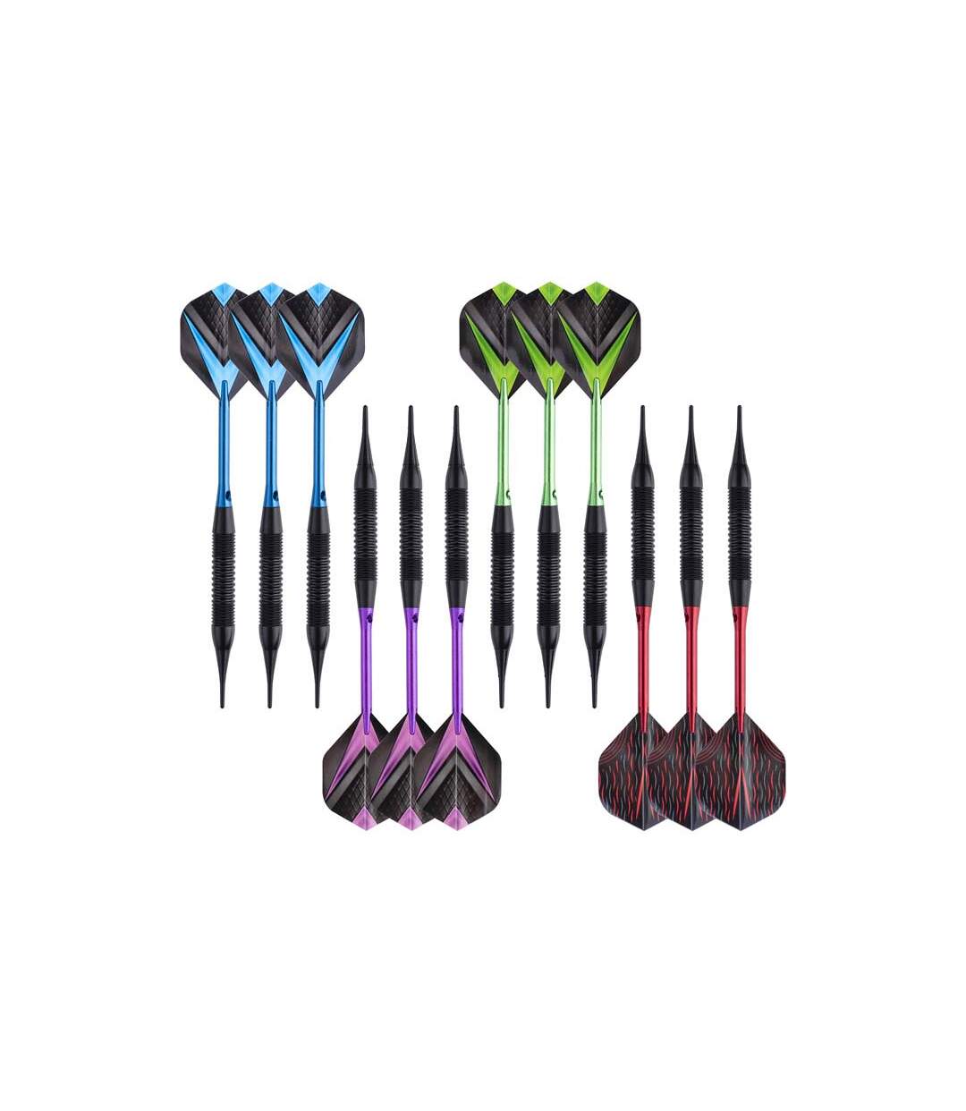 Jeu de 12 fléchettes professionnelles à pointe plastique 19 gr Cupra