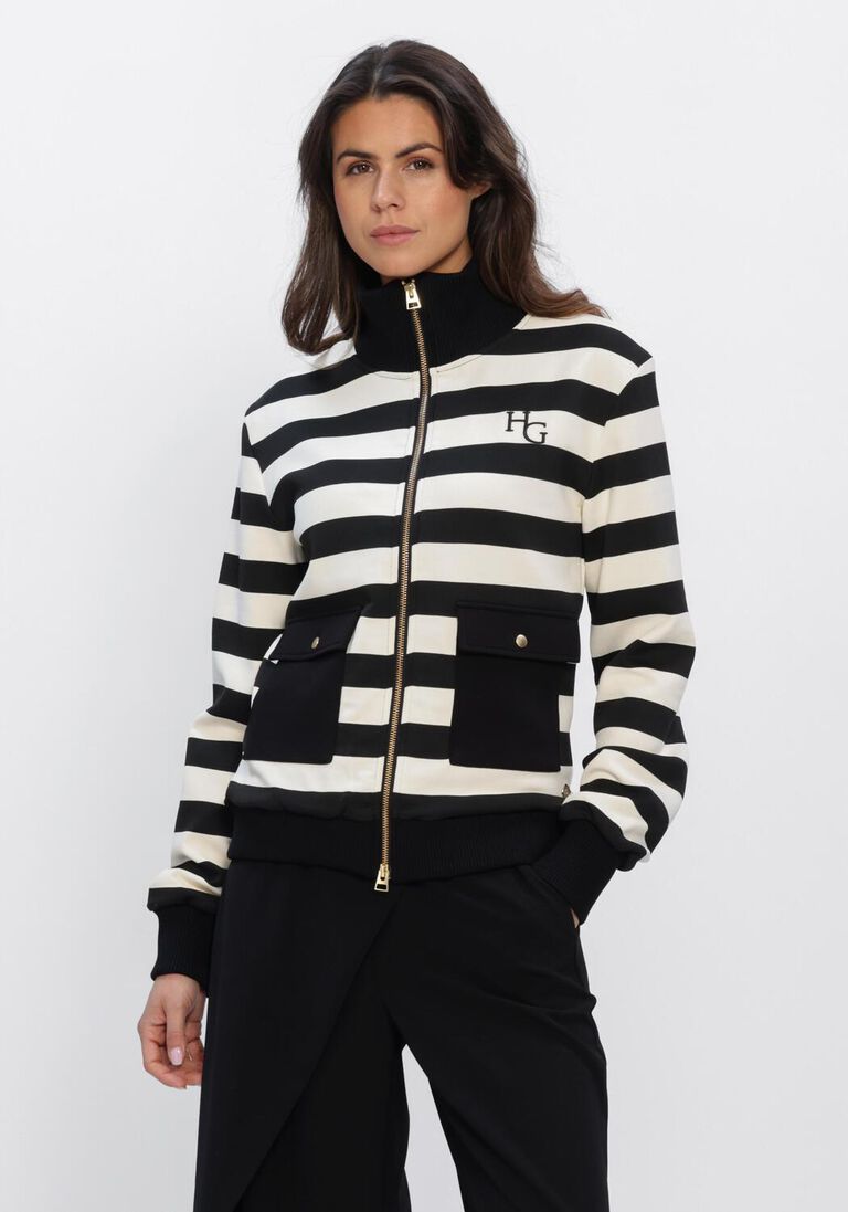 zwarte house of gravity sweater stripe vest