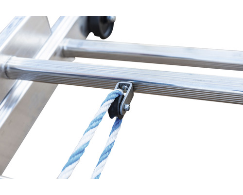 WERNER Aluminium kabelladder, 2-delig, 2 x 18 sporten, werkhoogte 8,7 m