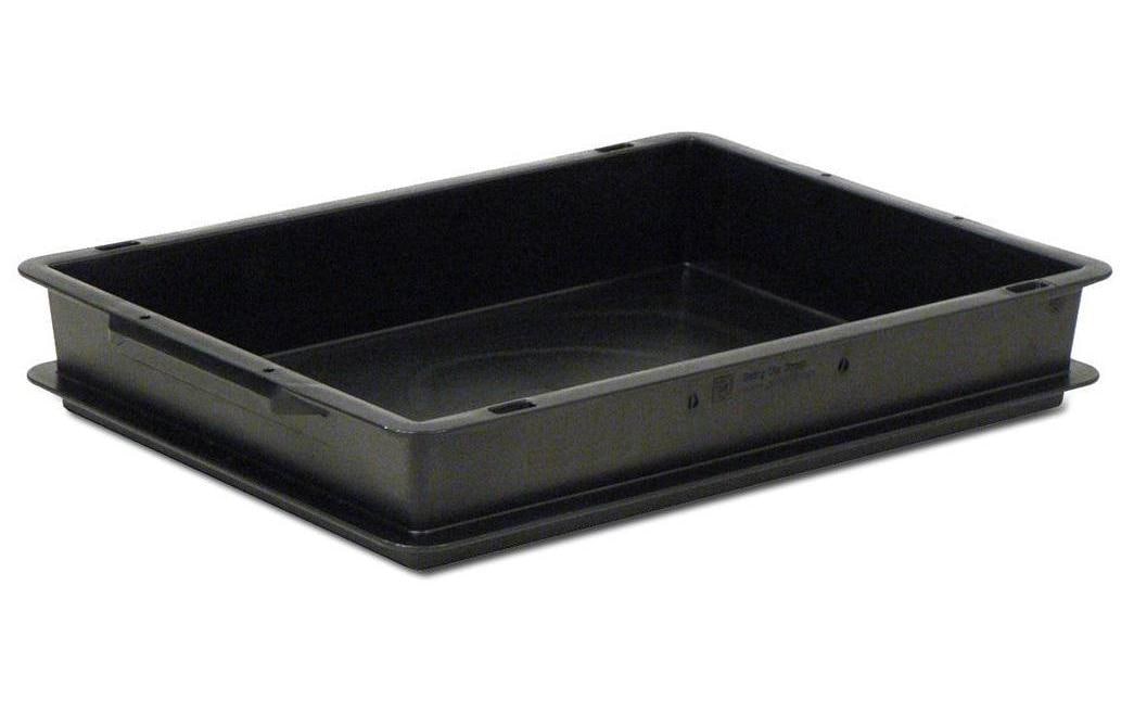 Stapelbehälter RAKO ESD 400 x 300 x 66 SchwarzStapelbox mit Muschelgriffen, Antistatisch