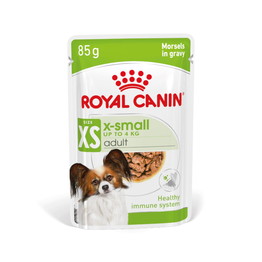 Sachês Royal Canin X-Small Adult em molho para cães