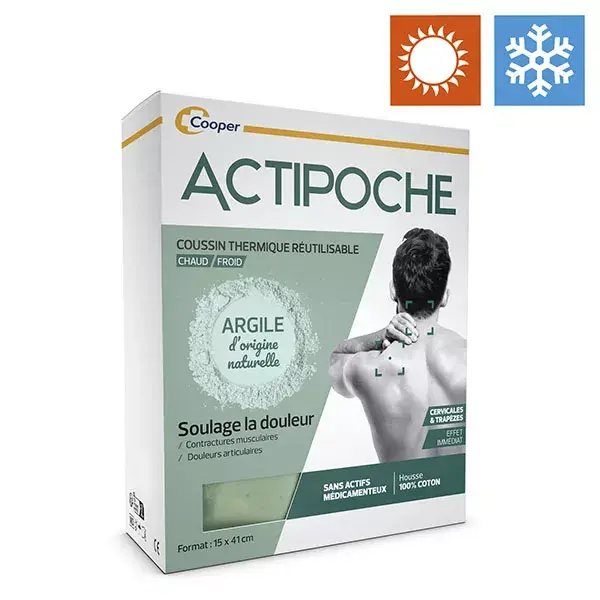 Almofada Térmica Actipoche para Contraturas dos Músculos Cervicais e Trapezoidais - Argila
