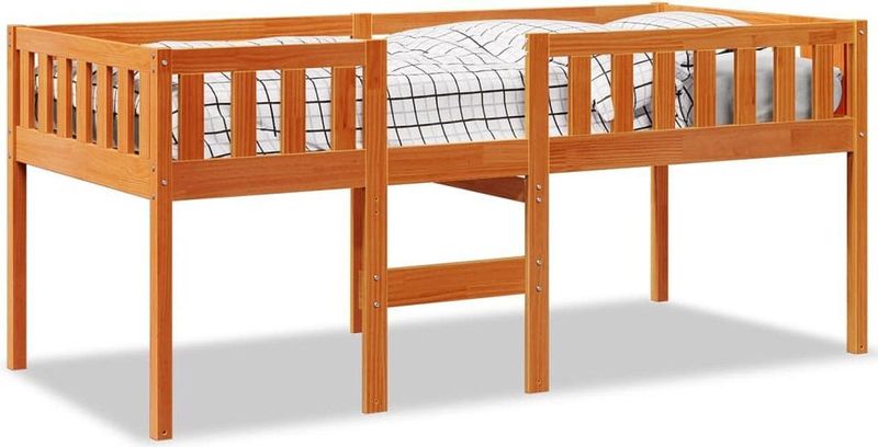 vidaXL Kinderbed - Massief Grenenhout - Wasbruin - 90x190 cm