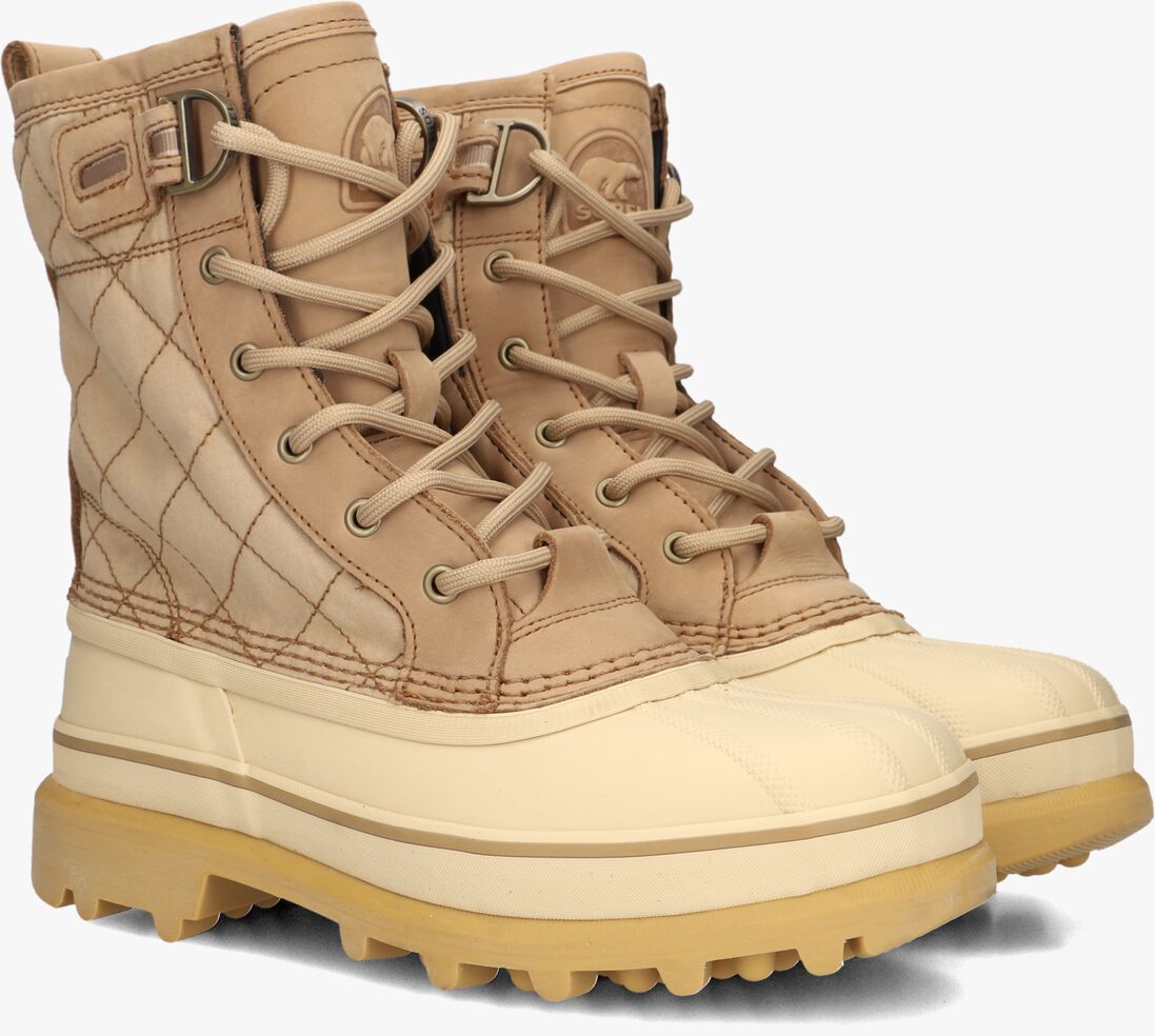 beige sorel veterboots caribou royal wp dames