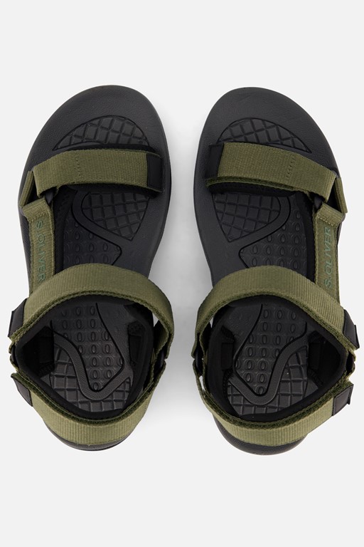 S.Oliver Sandalen groen Textiel