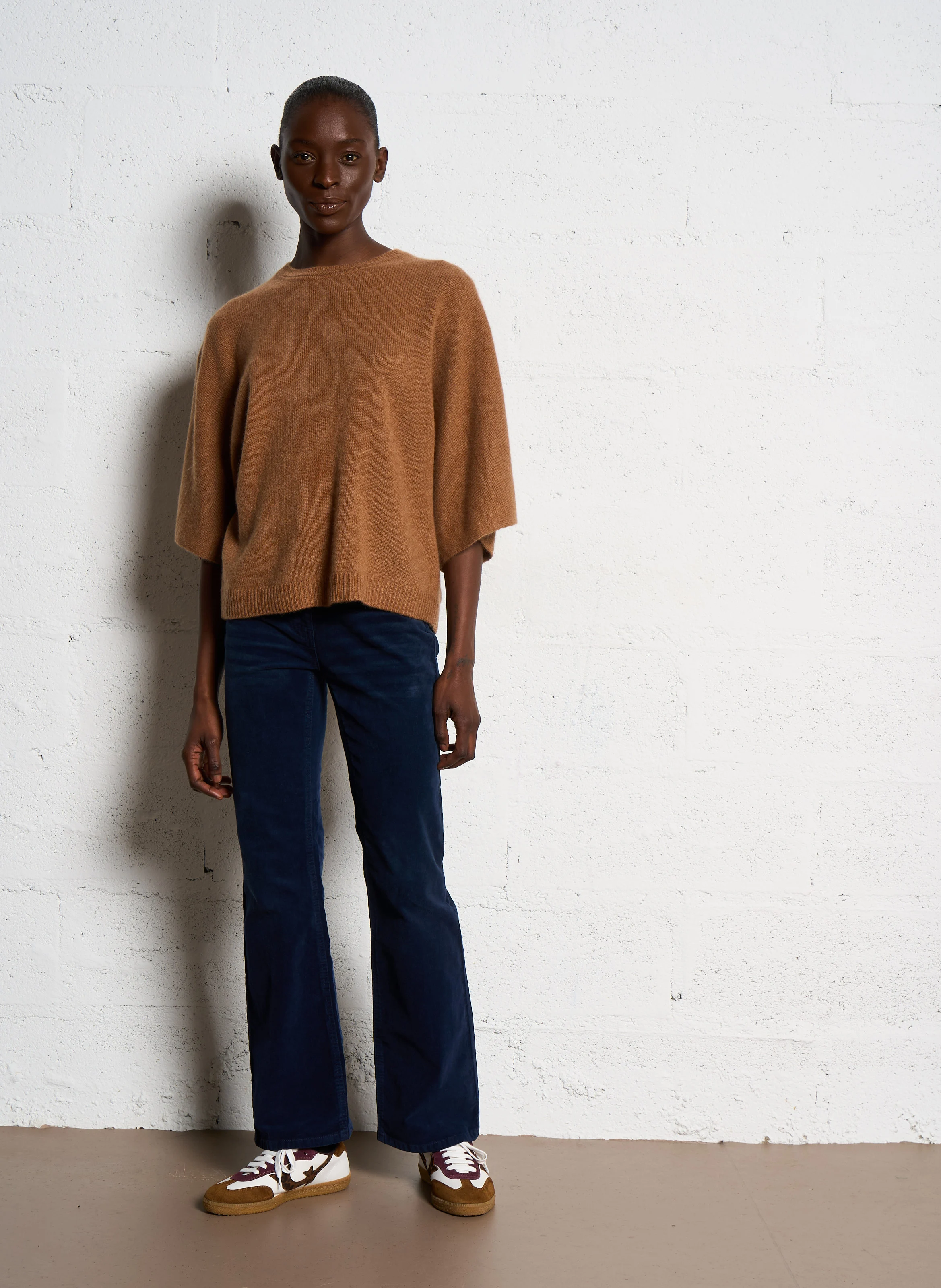 CODY - Pull manches larges en cachemire | Marron