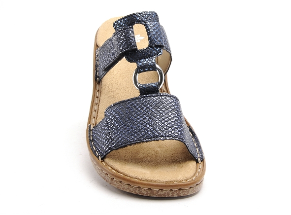 Rieker mules et sabots plats femme 628p9 bleu