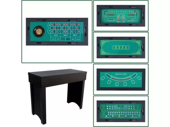 Table de casino 6 en 1- 114 x 51.5 x 90 cm-LuckyVegas