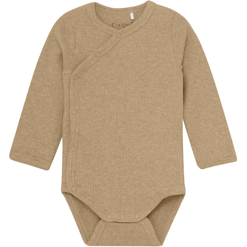 Køb FIXONI Macaroon Melange Wrap Body LS Mélange Rib