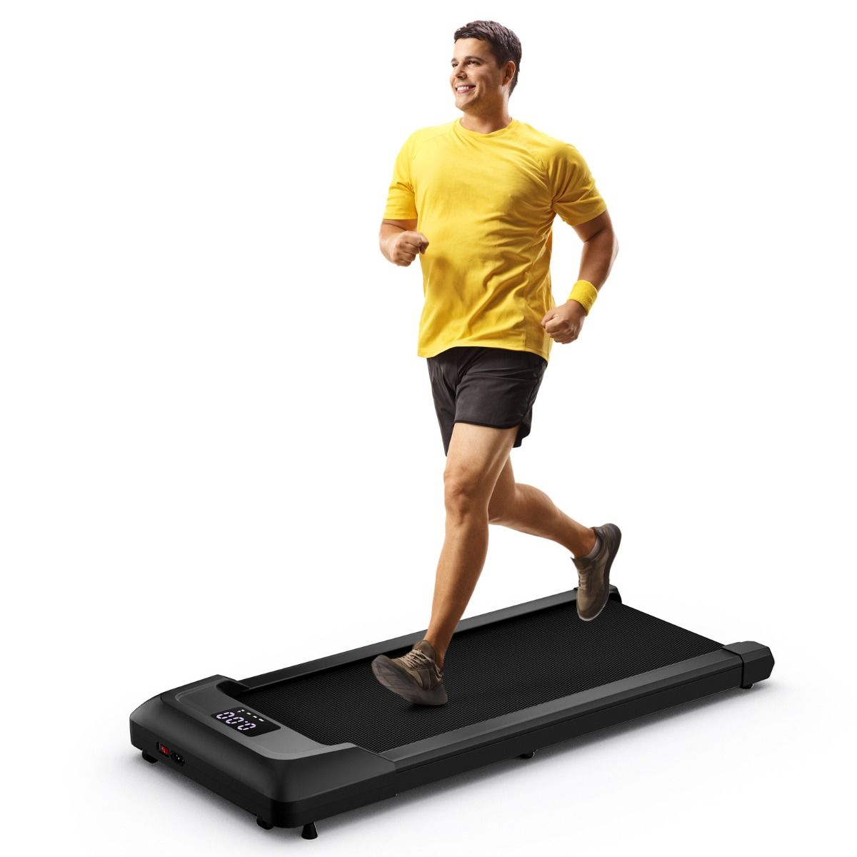 Tapis de Course Mince Tapis de Jogging avec Capacité de 120 Kg Télécommande et Écran Led Inclinable à Roulettes Tapis de Course à Glisser Gris/Noir/Rose - Lidl-Manfred