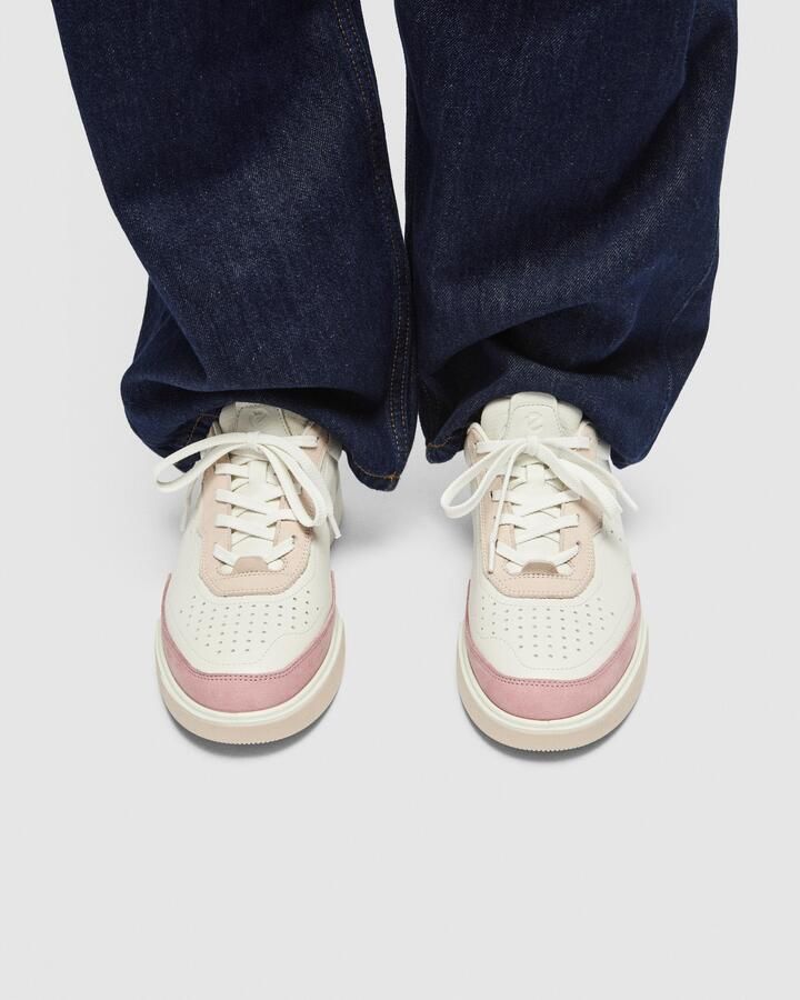 ECCO Street Court Sneakers roze Leer Dames
