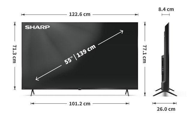 Sharp LED-Fernseher »4T-C55HLx« 139 cm/55 ″ Smart-TV
