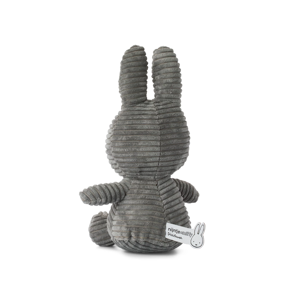 (33cm) Miffy Kordsamt Plüschtier Hase Kinder Spielzeug Kuscheltier Geschenkidee für Babys / Kleinkinder (24182207) - Grau