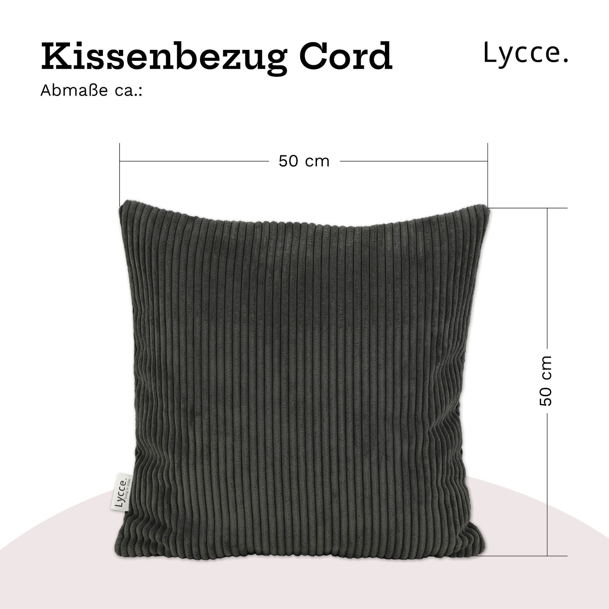 Lycce Kissenbezug aus trendigem Cordstoff (50 x 50 cm)