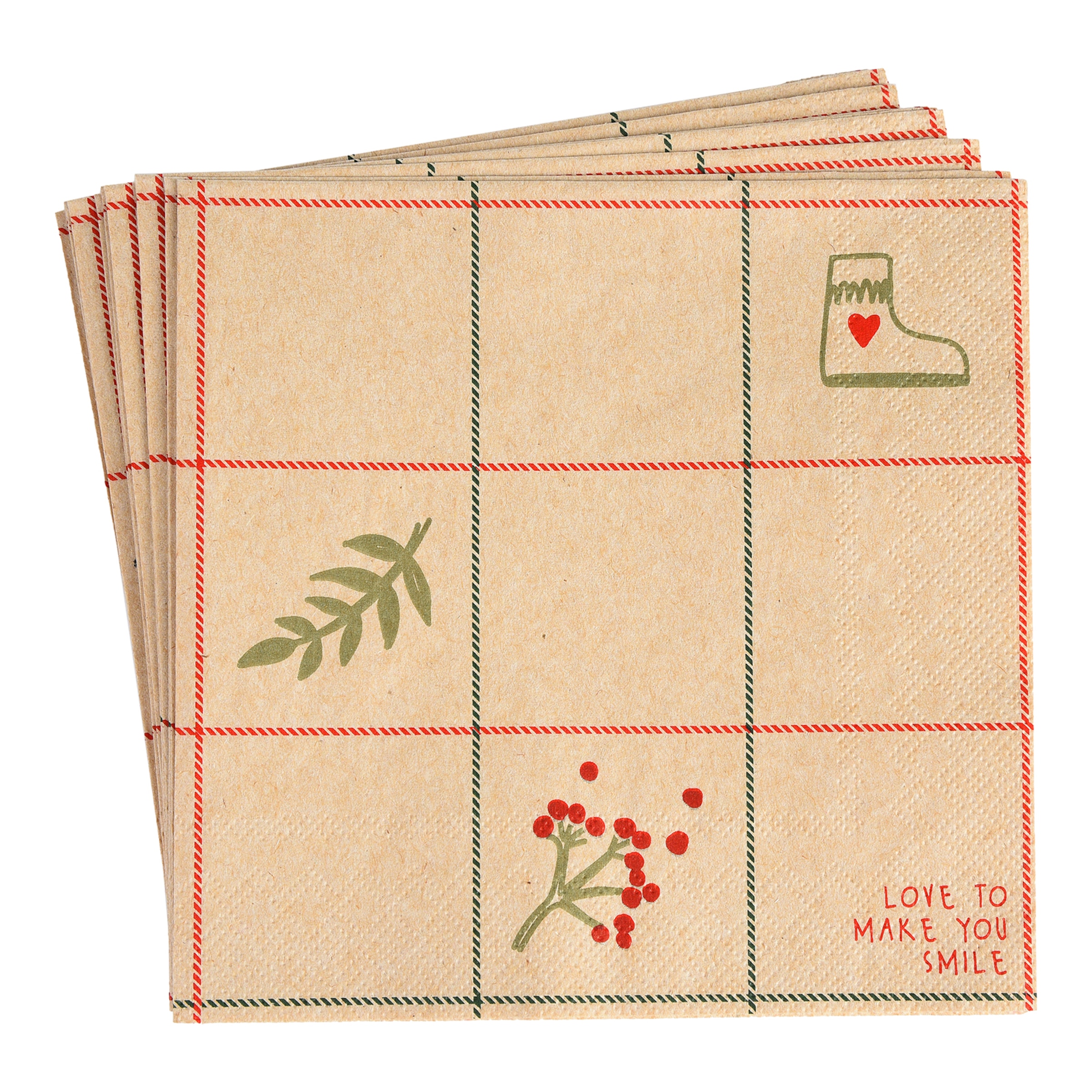 natur, L 16,5 x B 16,5 cm, 20 Stück