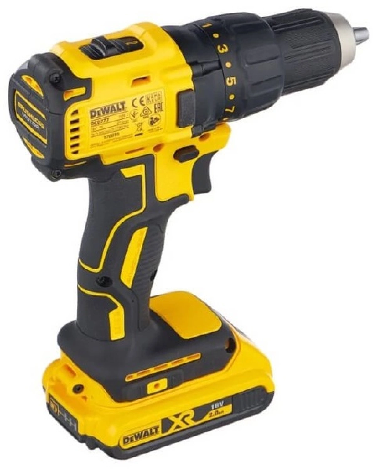 DeWALT DCD777D2T 18V Li-ion Accu Schroefboormachine set in koffer (2x 2.0Ah accu) - 65Nm