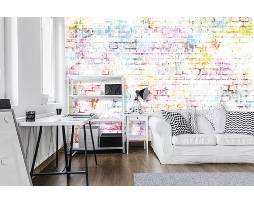 Vliesbehang 13042V4 Kleurrijke stenen 2-delige set 254 x 184 cm