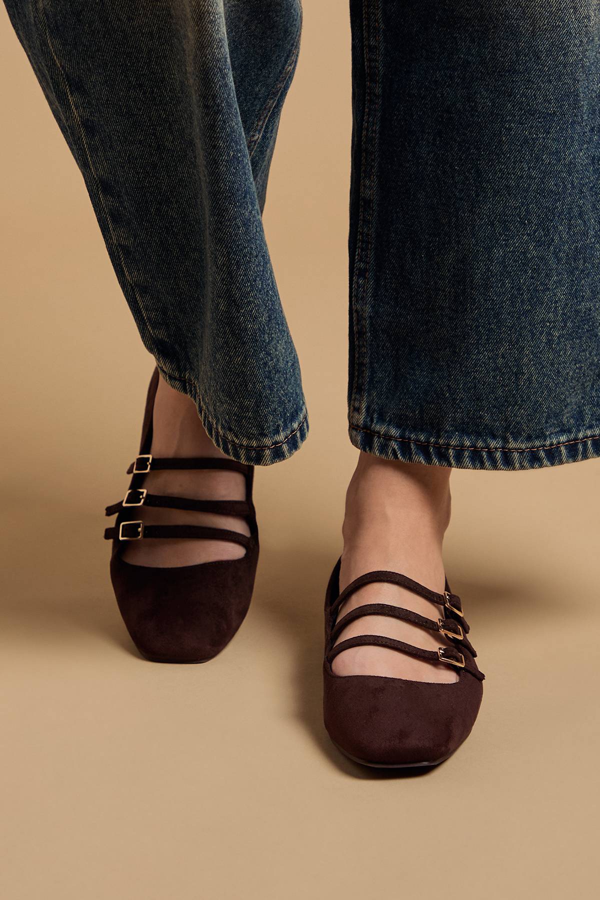 Oasis Ballerines Mary Jane Multi-Sangles Madalena en Synthétique