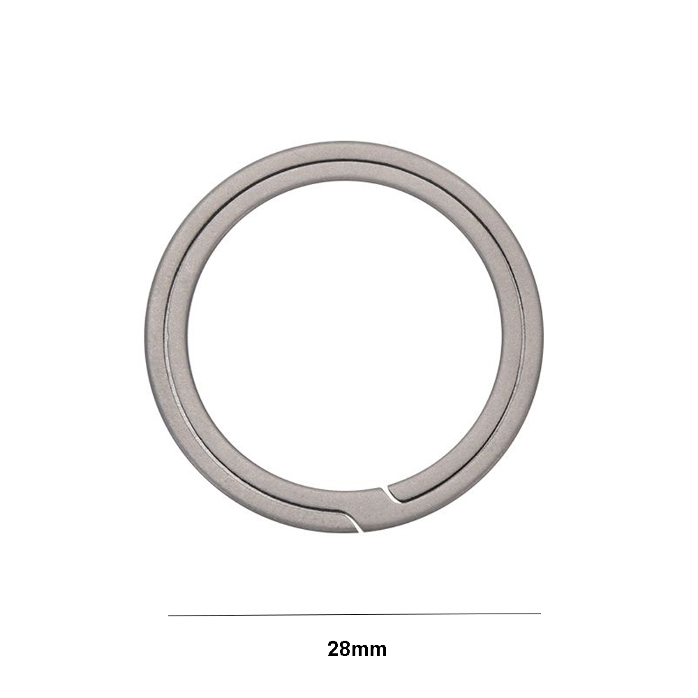 (28mm) Titan Schlüsselanhänger Spaltring Runder Schlüsselring - Silber