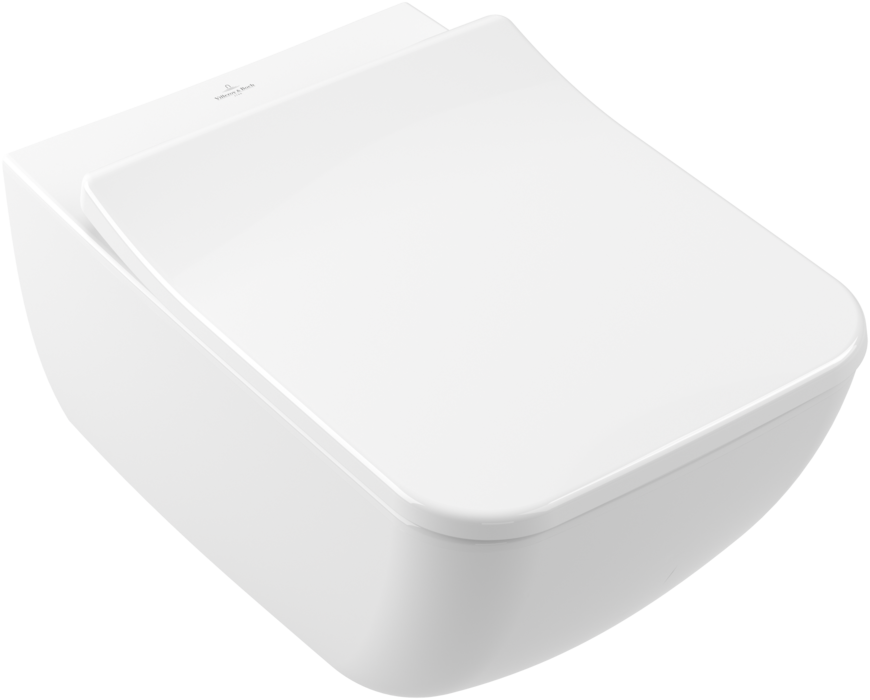 Villeroy & Boch Venticello randloos toilet CeramicPlus en softclose toiletzitting wit glans