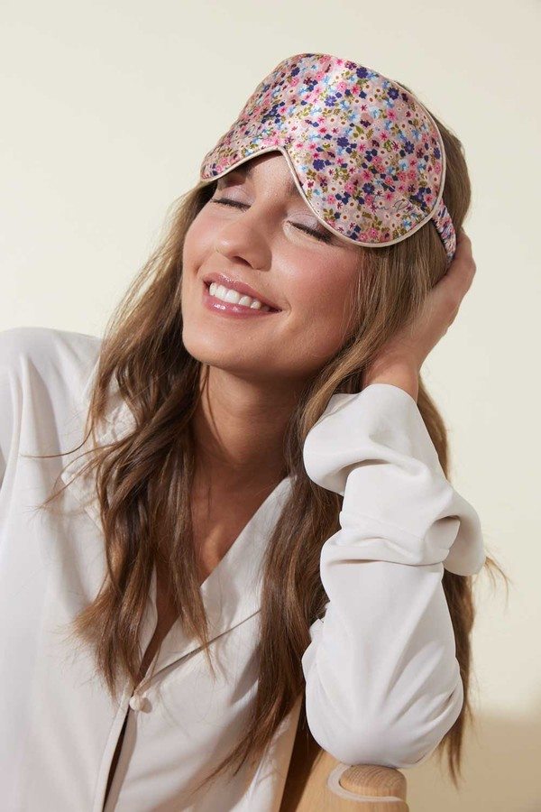 Fan Palm Sleeping Eye Mask Cherry Blossom 20x10cm