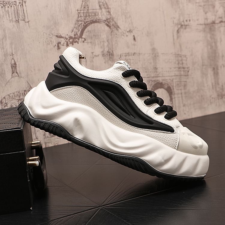 Mr Ozera - Belettering Tweekleurige Platform Sneakers