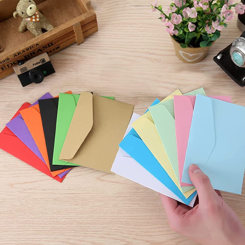 (50er Set) B6 Couverts Bunte Brief Umschläge mit Gummierung   Spitz Façon 110g/m² - Assortiert
