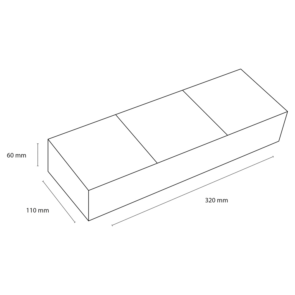 Differnz lade organizer 32x11x6cm grijs